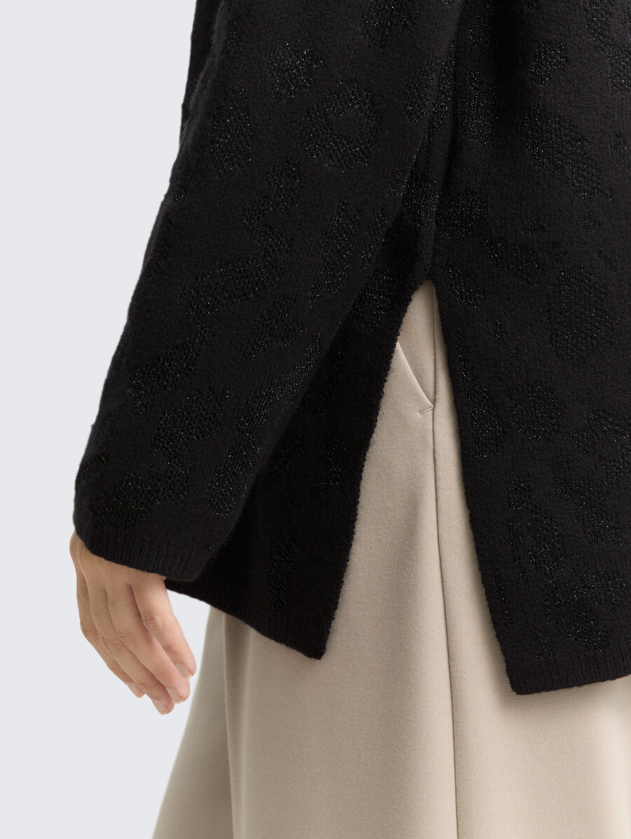 pull oversize en maille à effet pailleté