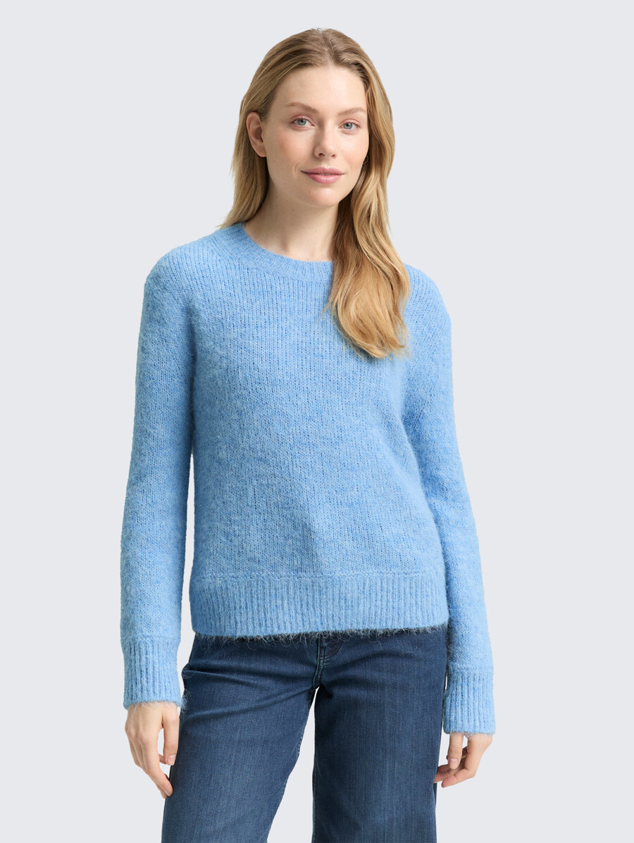pull tricoté avec teneur en laine