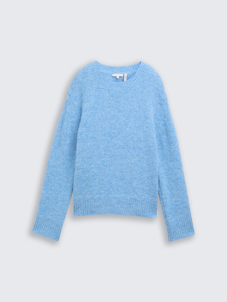 pull tricoté avec teneur en laine