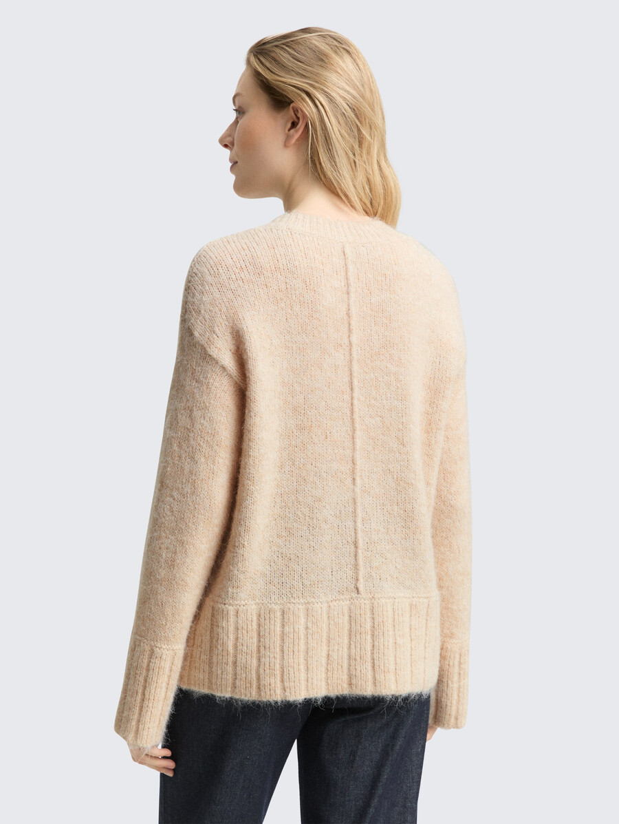 pull oversize en maille avec teneur en laine