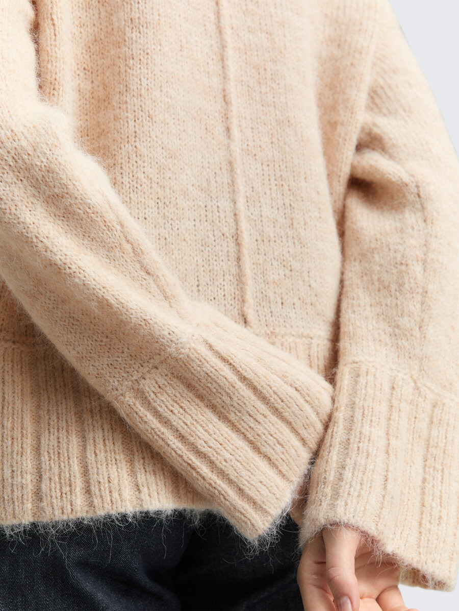 pull oversize en maille avec teneur en laine