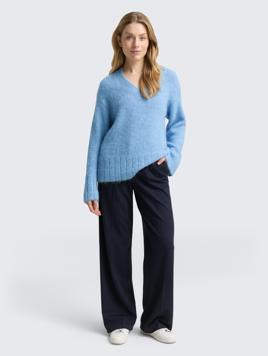 pull oversize en maille avec teneur en laine