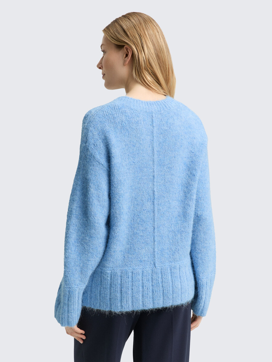 pull oversize en maille avec teneur en laine