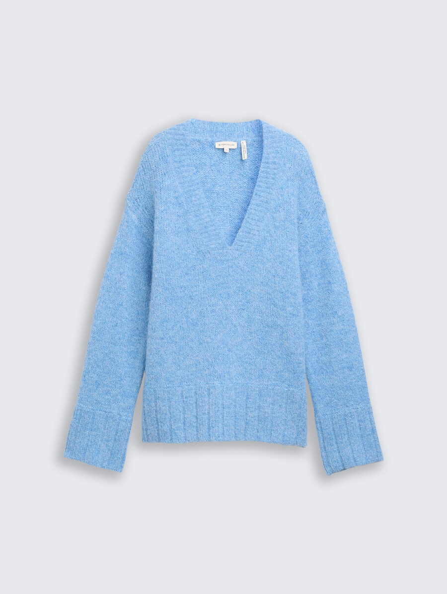pull oversize en maille avec teneur en laine