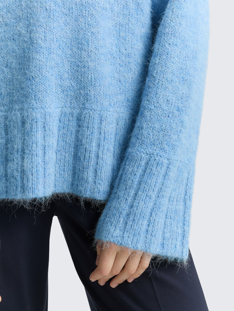 pull oversize en maille avec teneur en laine