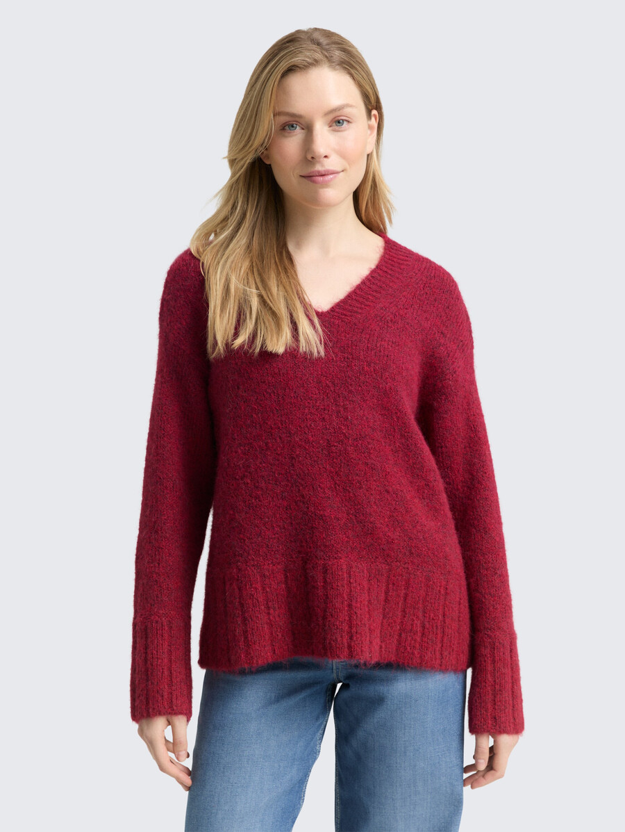 pull oversize en maille avec teneur en laine