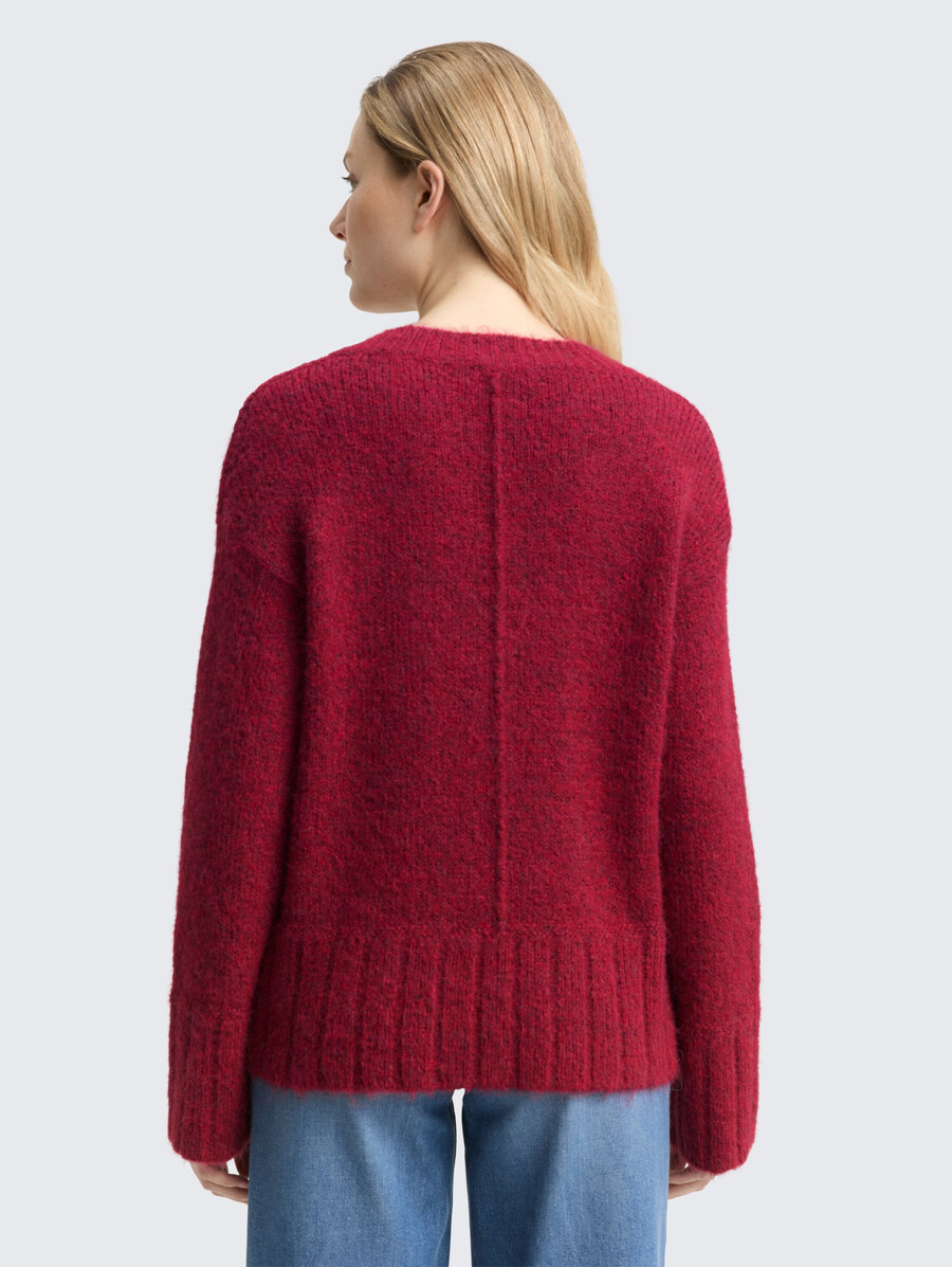 pull oversize en maille avec teneur en laine