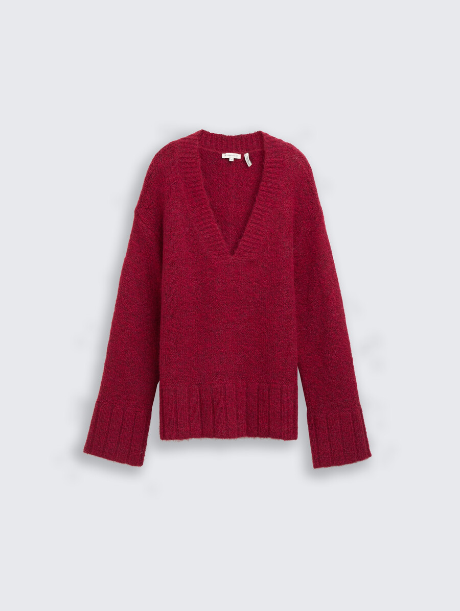 pull oversize en maille avec teneur en laine