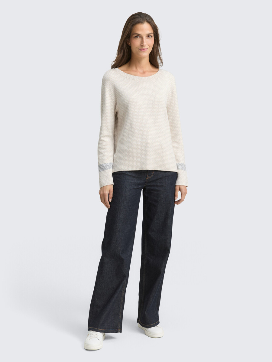 pull ample en maille jacquard
