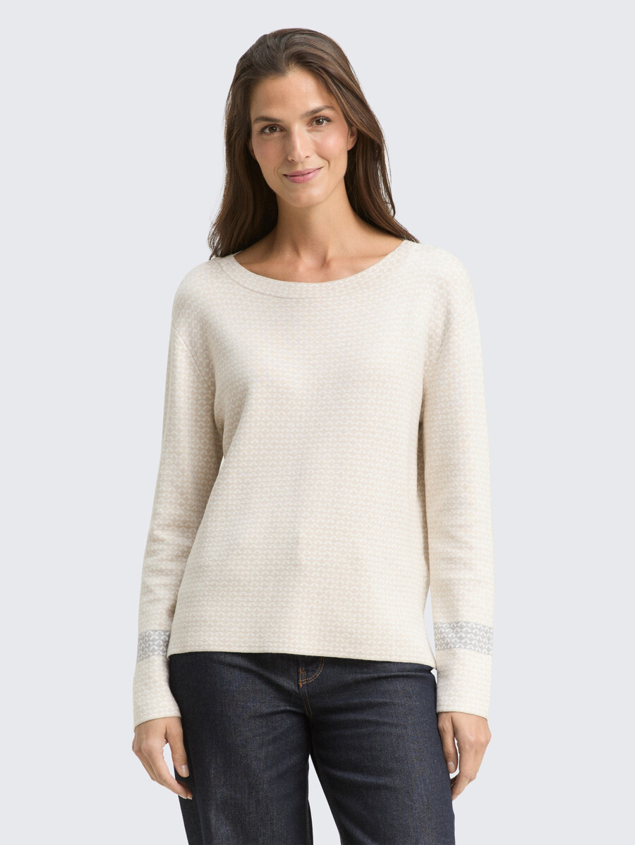pull ample en maille jacquard