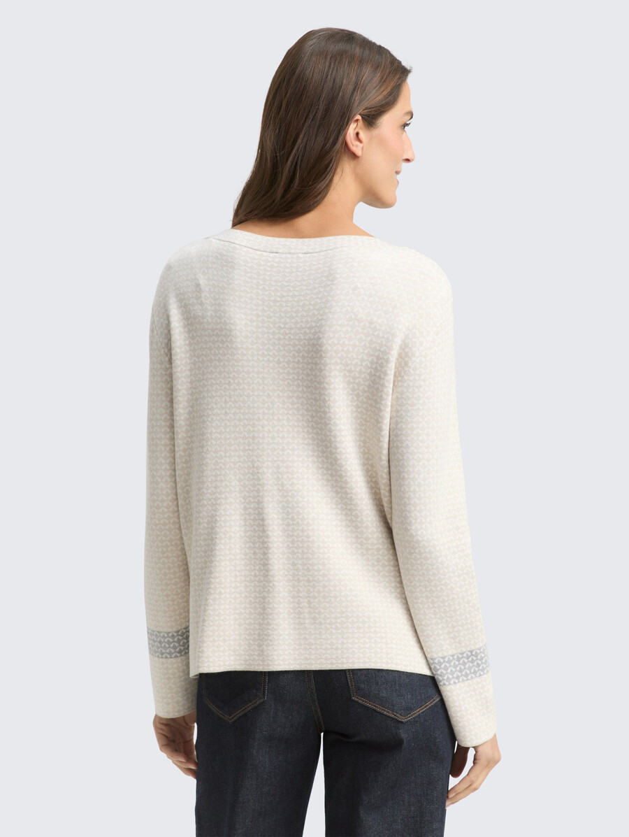 pull ample en maille jacquard