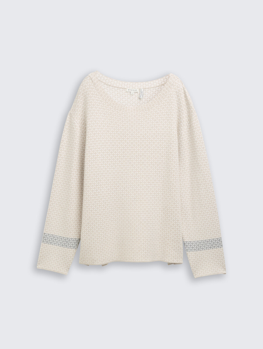 pull ample en maille jacquard