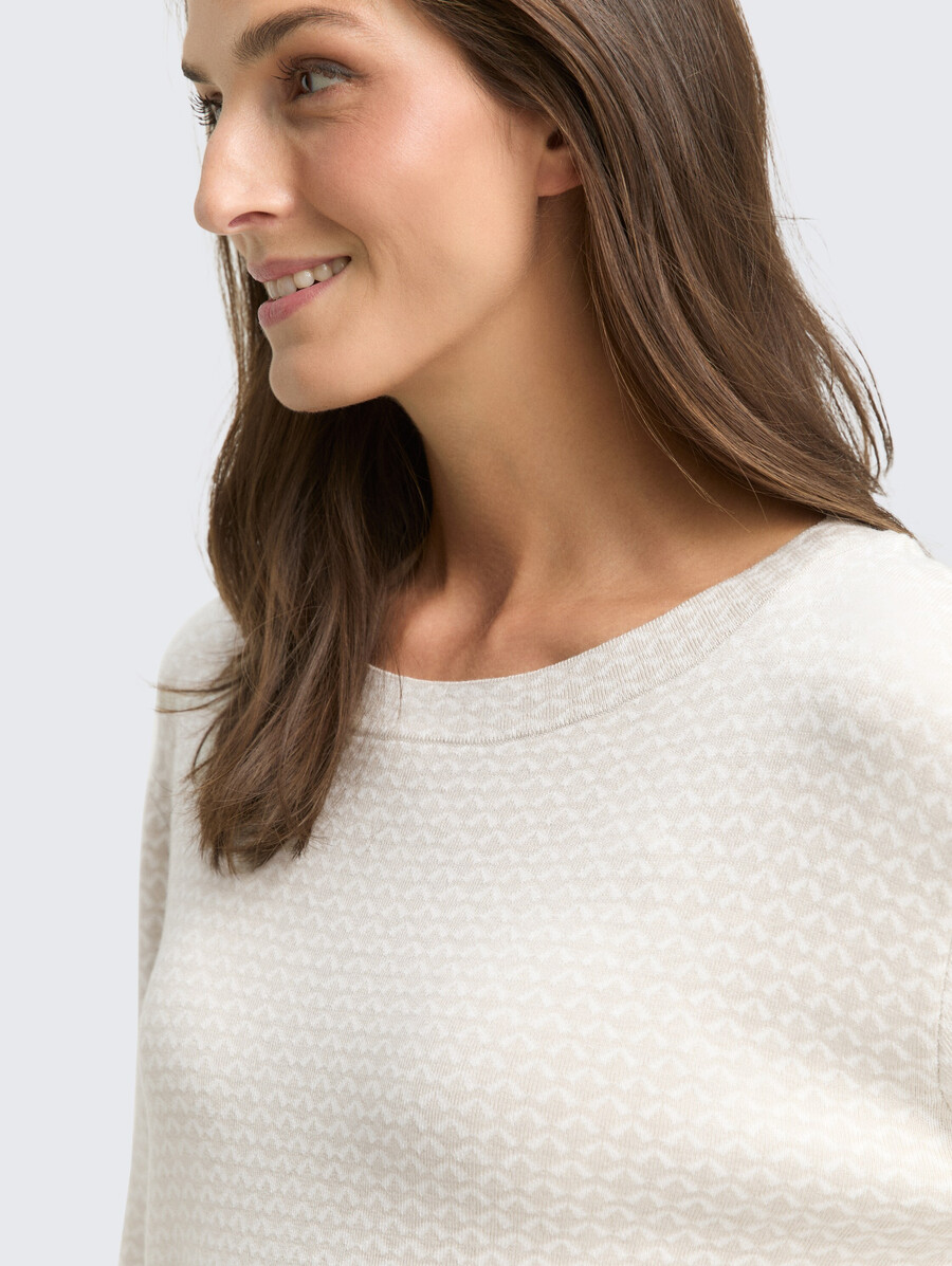 pull ample en maille jacquard
