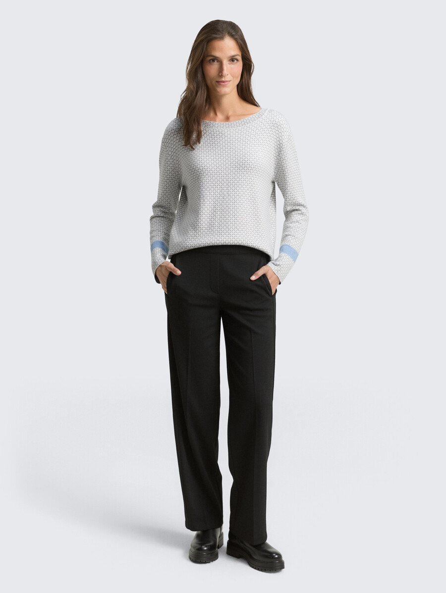 pull ample en maille jacquard