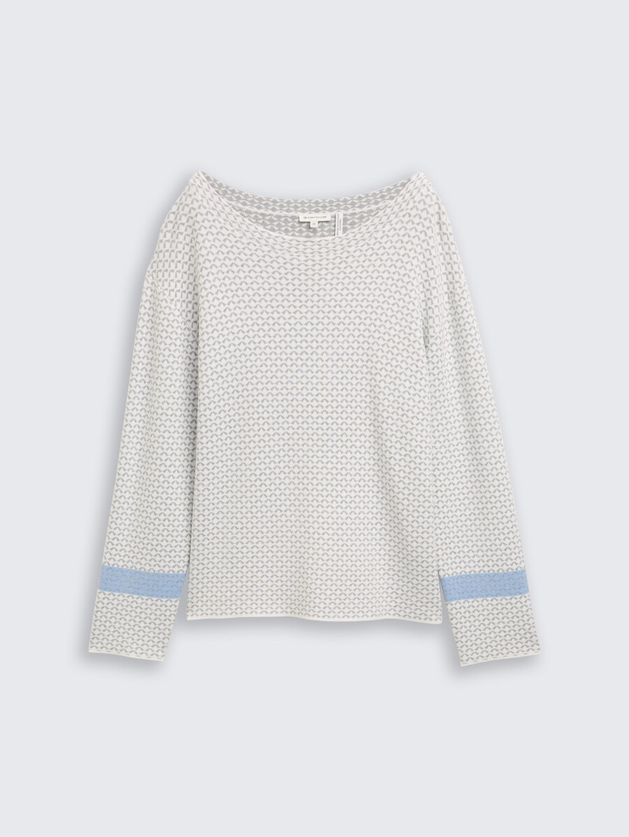 pull ample en maille jacquard