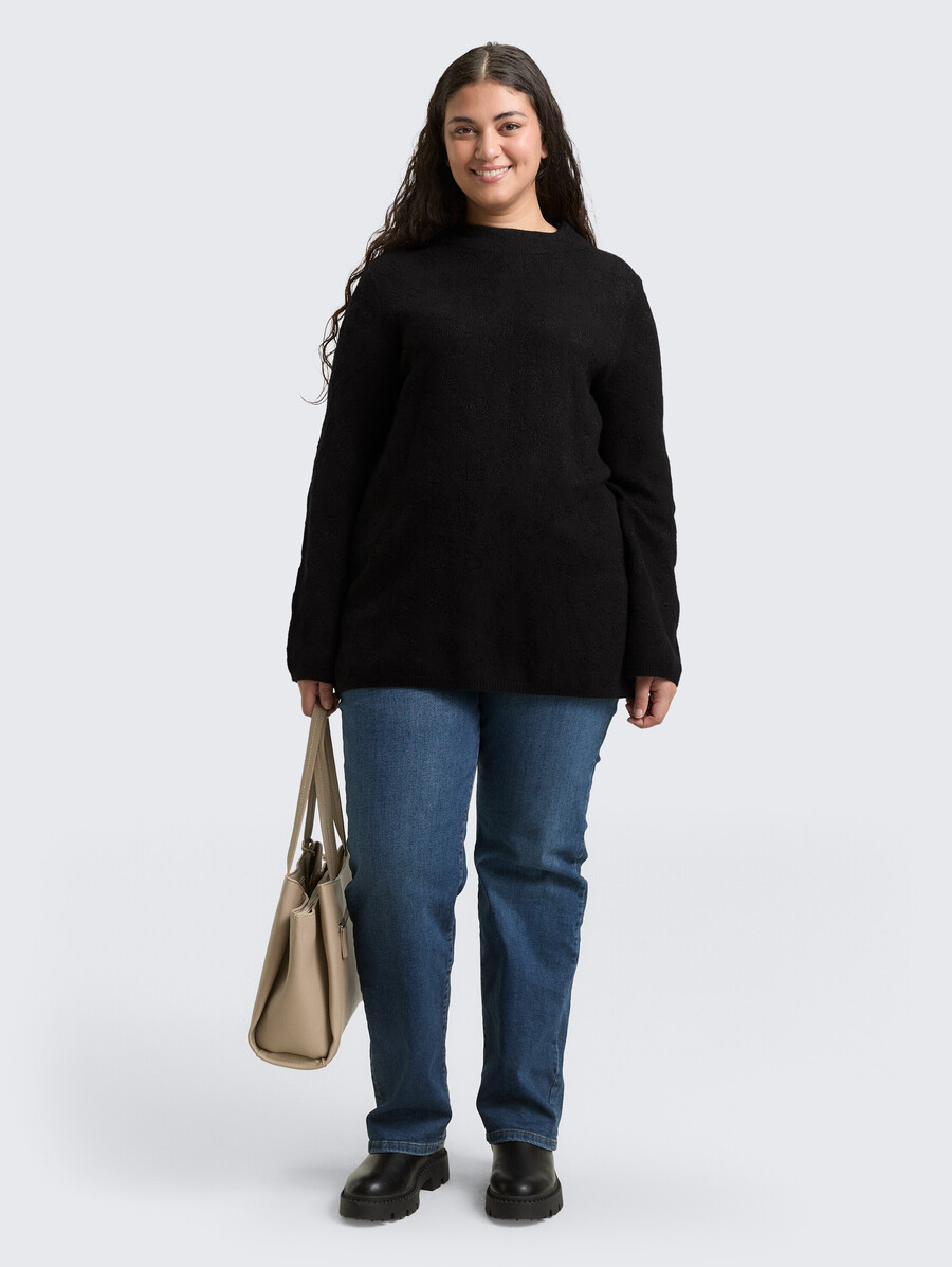 pull en maille grande taille à effet pailleté