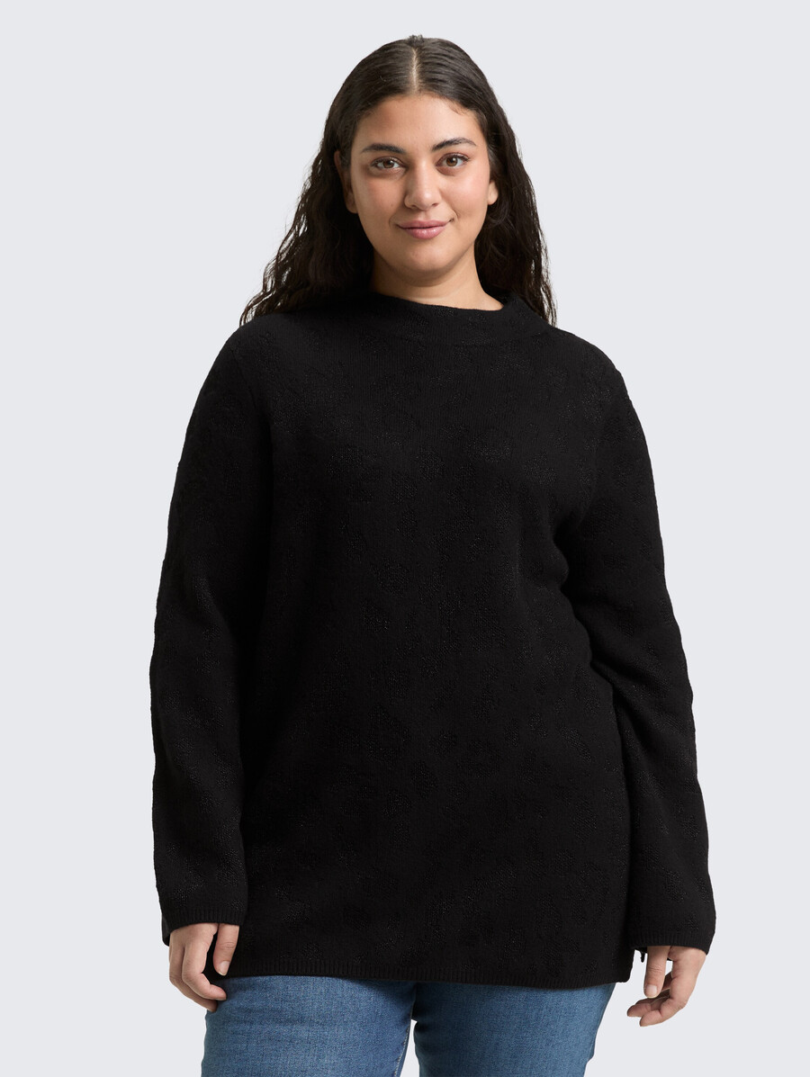 pull en maille grande taille à effet pailleté