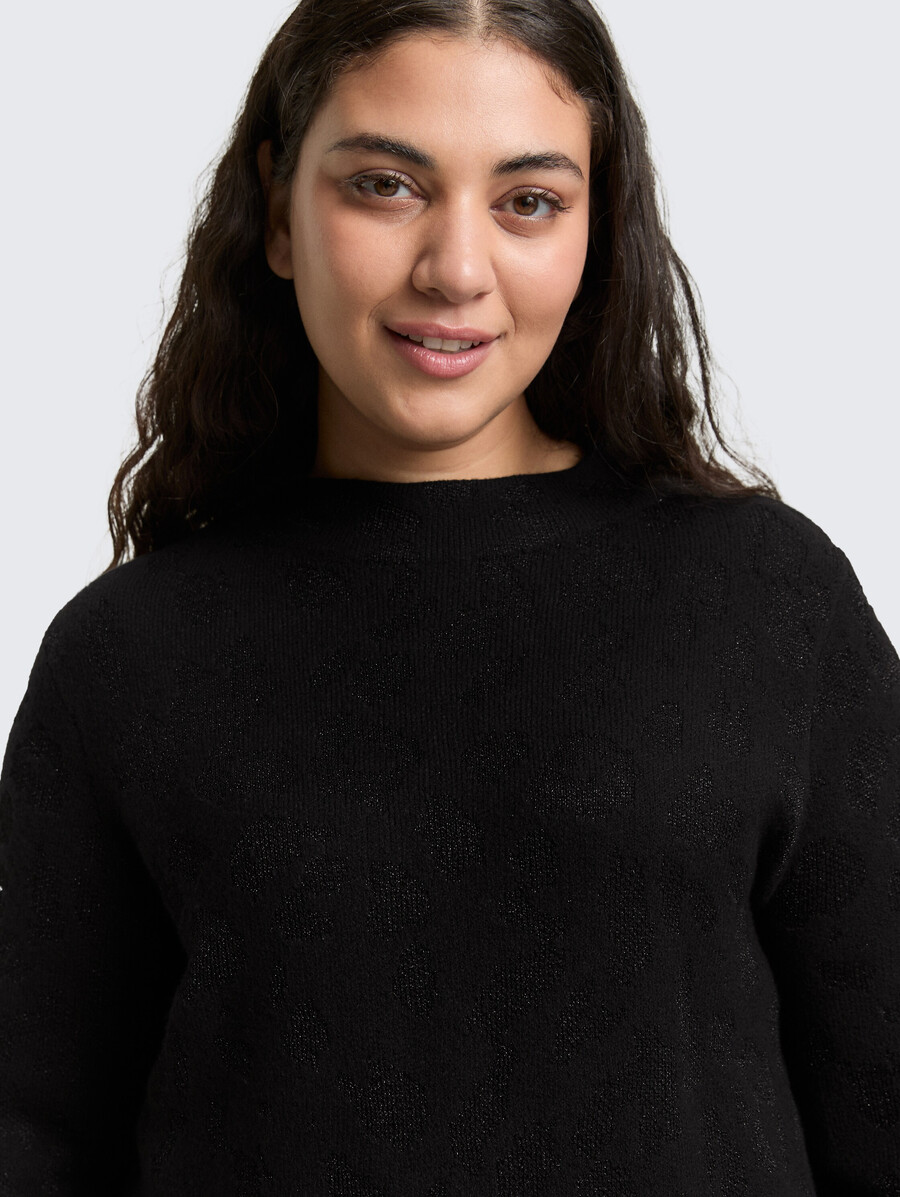pull en maille grande taille à effet pailleté