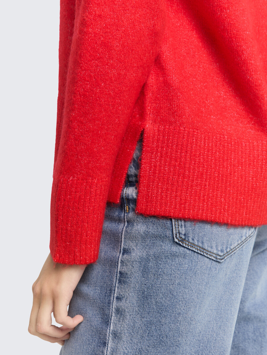 pull en maille à coupe décontractée et col en v