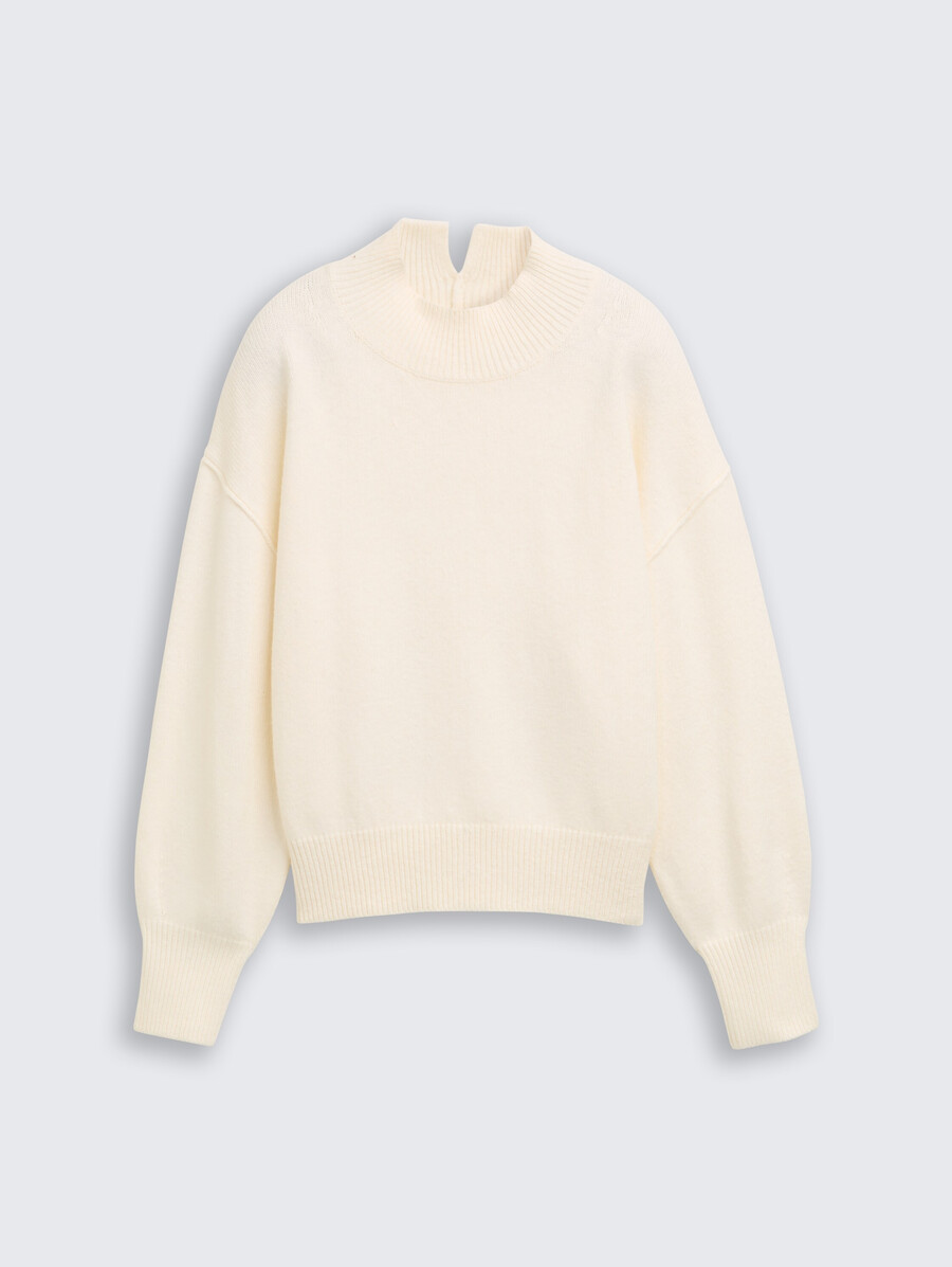 pull oversize en maille à col montant