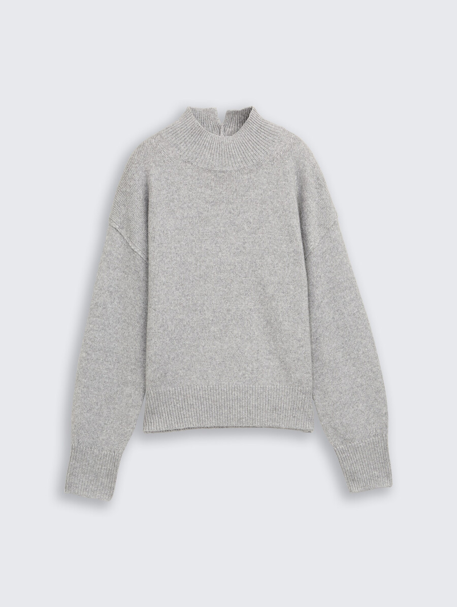 pull oversize en maille à col montant