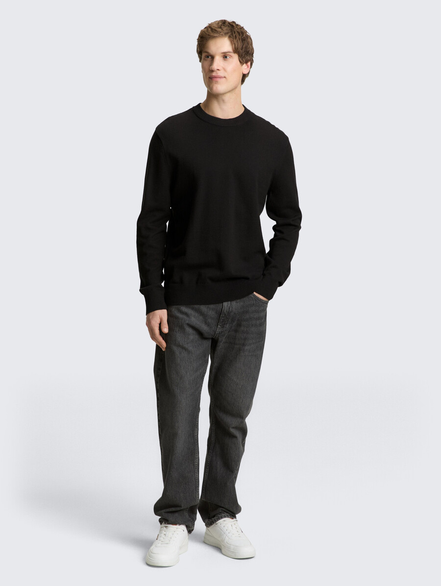 pull basique en maille de coton