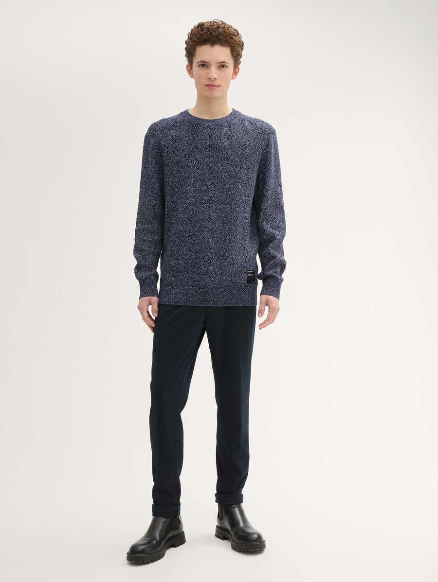 pull en maille à laspect chiné