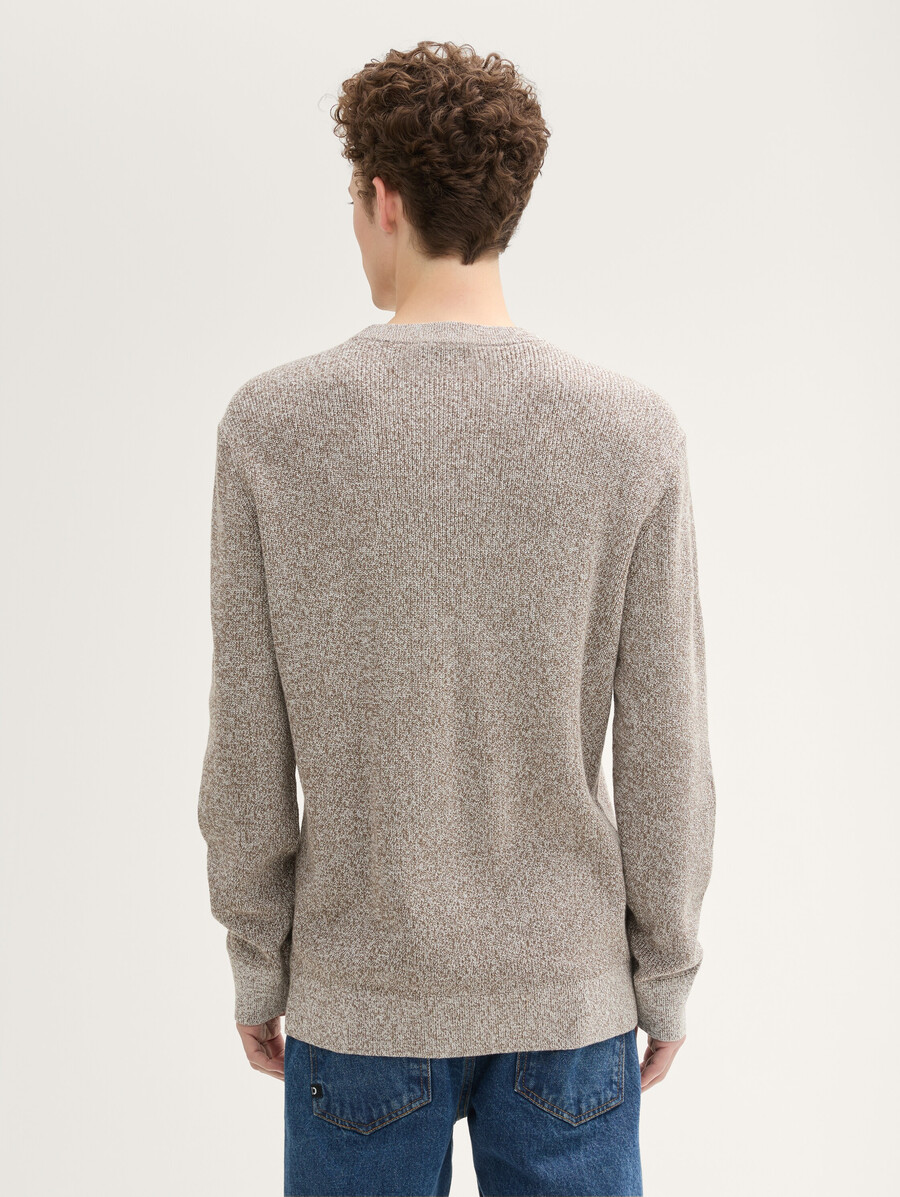 pull en maille à laspect chiné