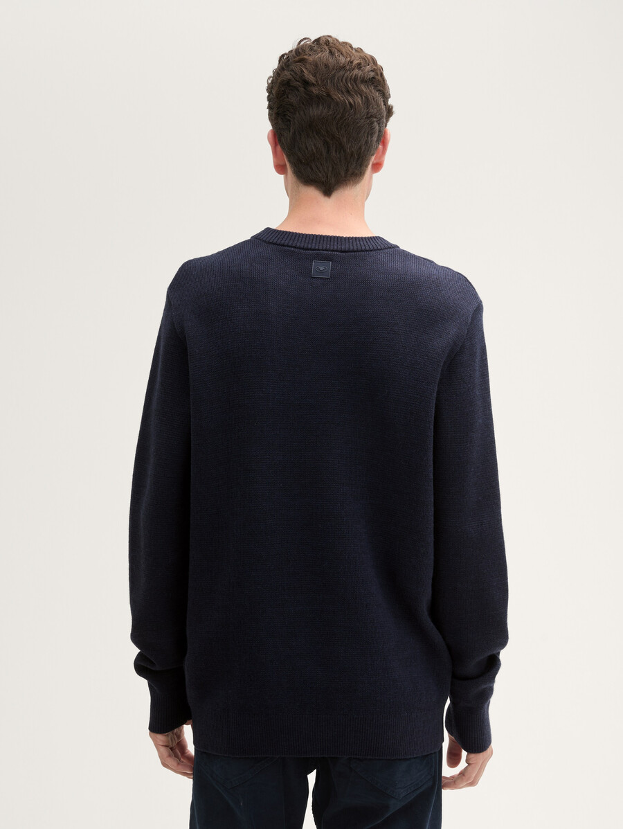 pull texturé en laine comfort