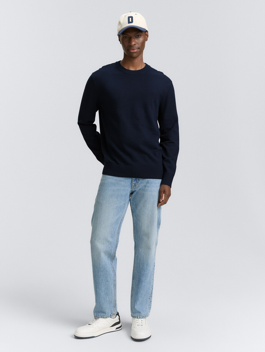 pull basique en maille de coton