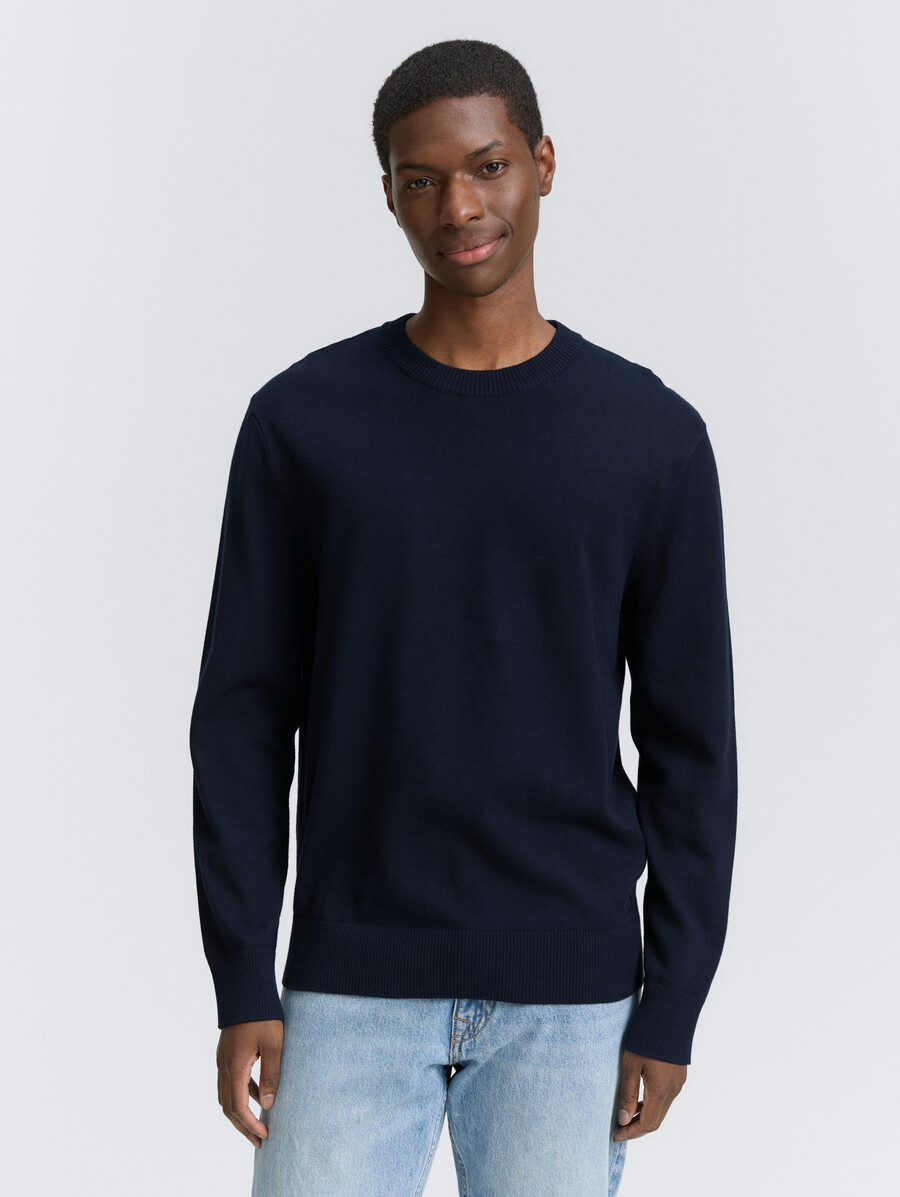 pull basique en maille de coton