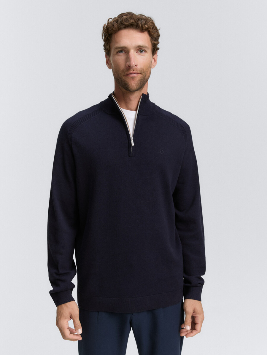 pull en maille troyer avec logo brodé