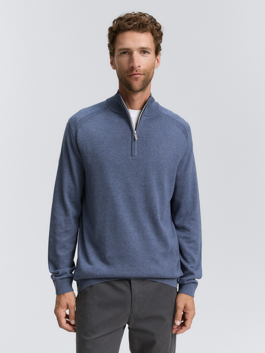 pull en maille troyer avec logo brodé