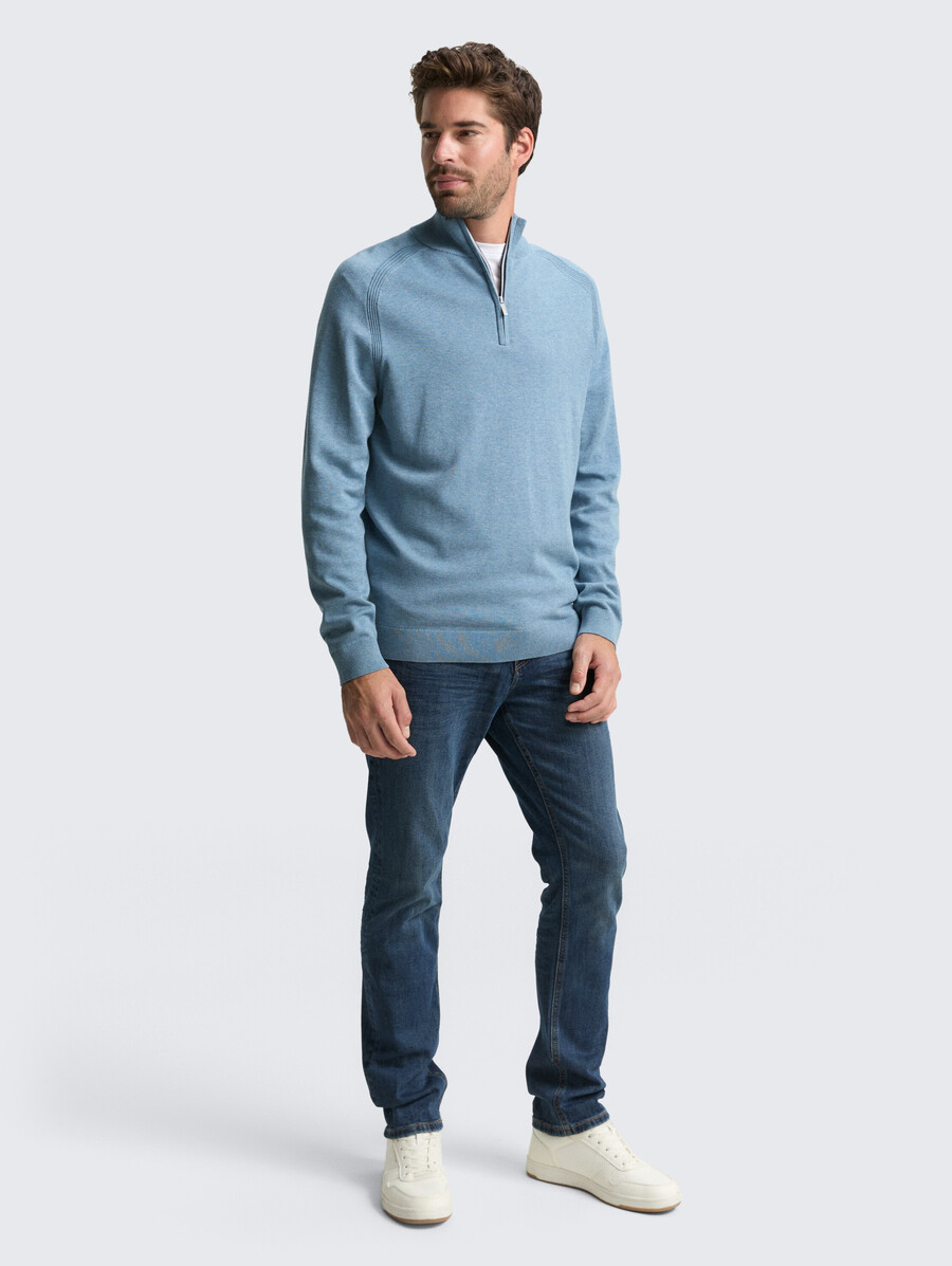 pull en maille troyer avec logo brodé