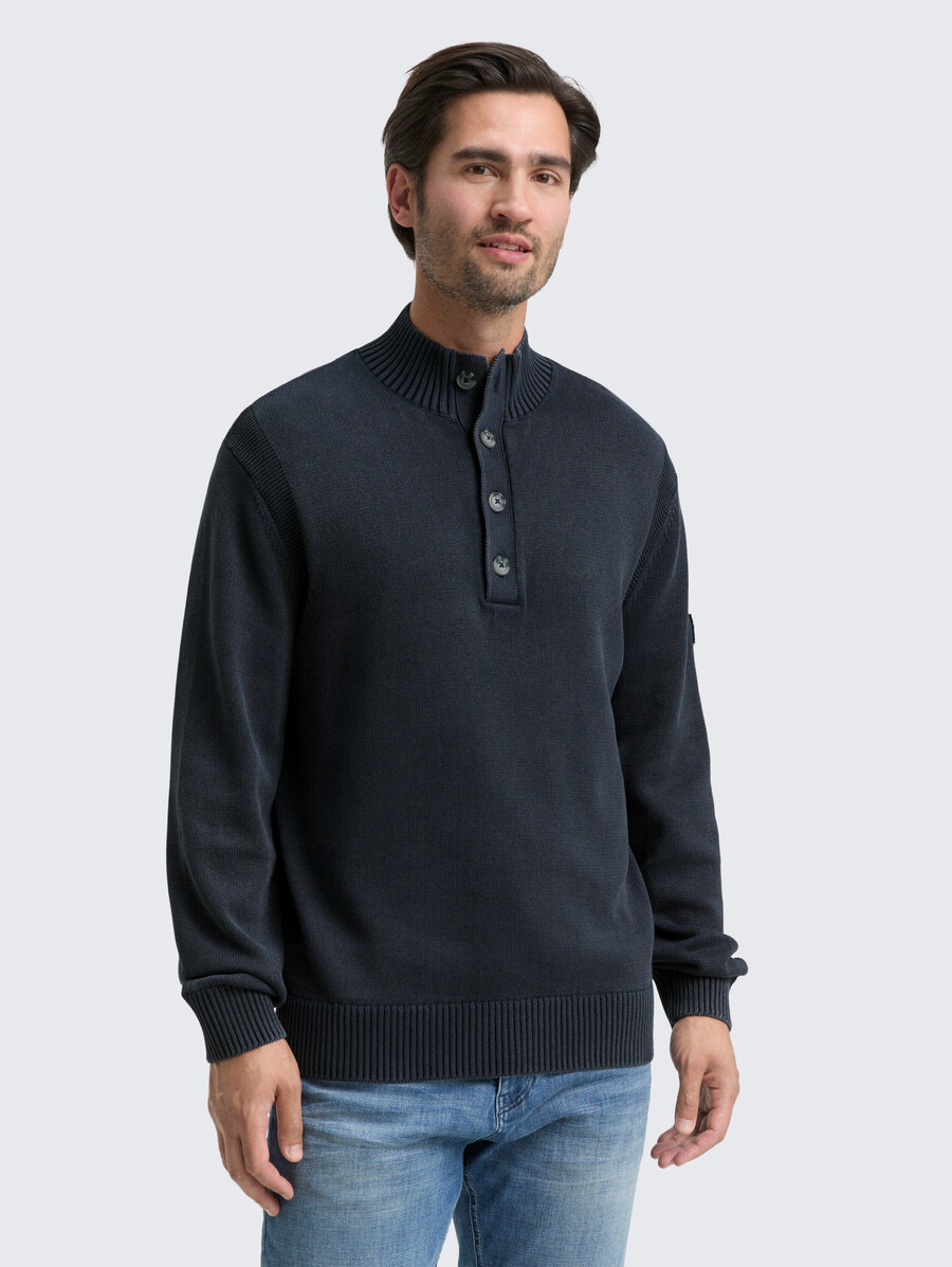 pull en maille troyer aspect coton délavé