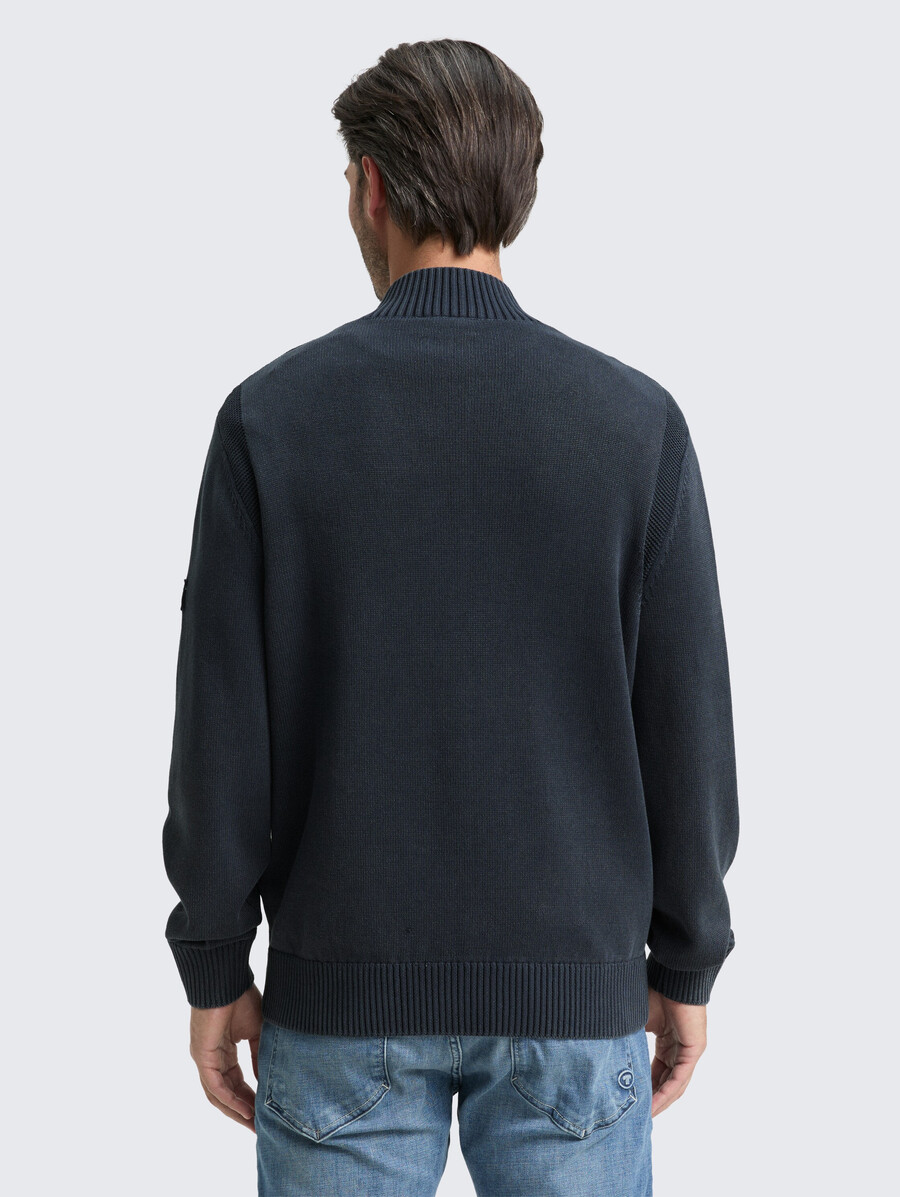 pull en maille troyer aspect coton délavé