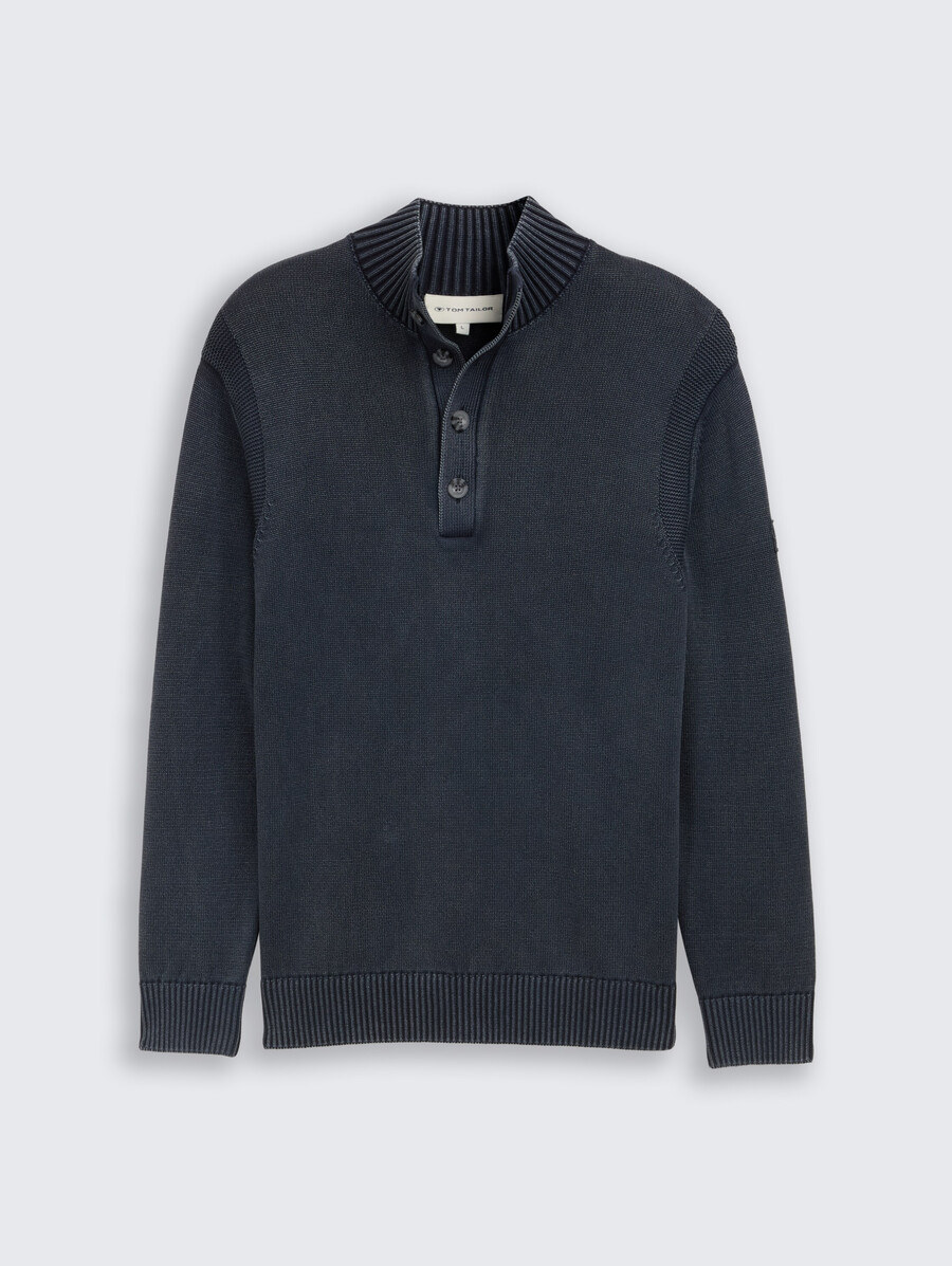 pull en maille troyer aspect coton délavé