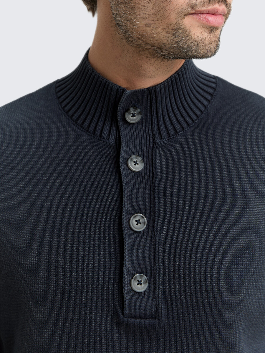 pull en maille troyer aspect coton délavé