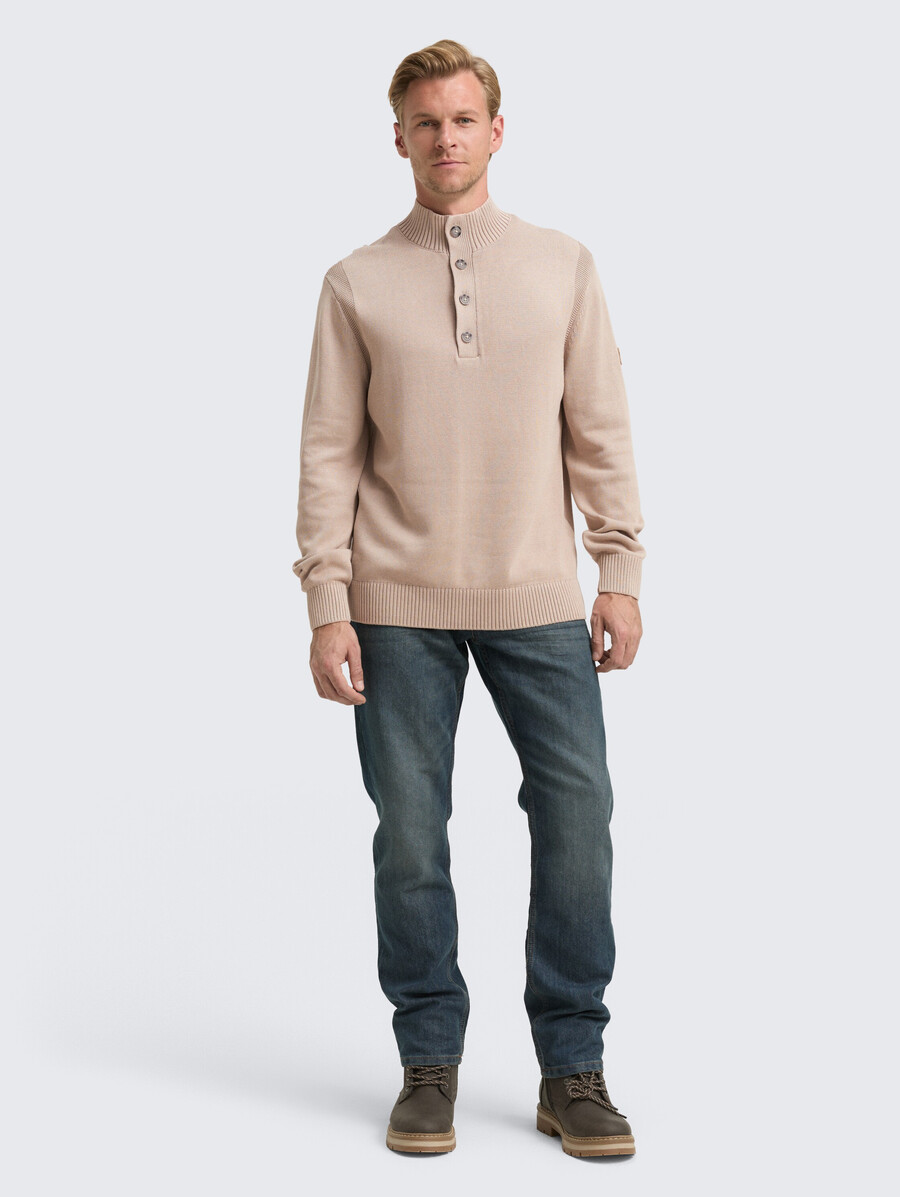 pull en maille troyer aspect coton délavé