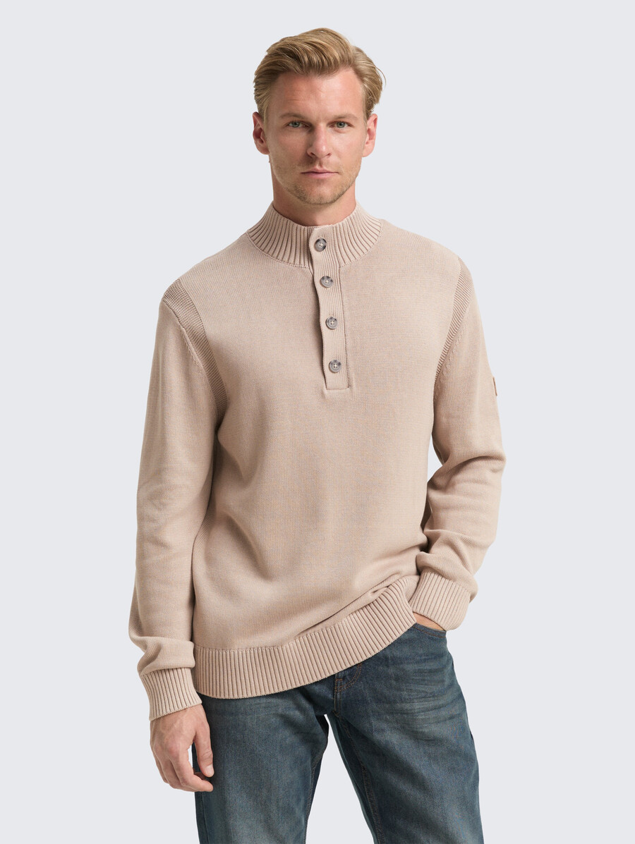 pull en maille troyer aspect coton délavé