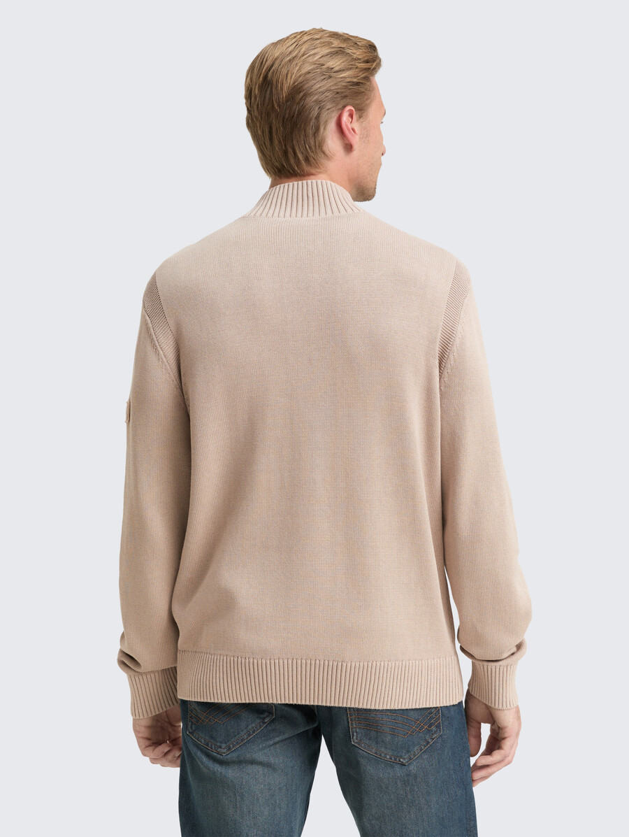pull en maille troyer aspect coton délavé