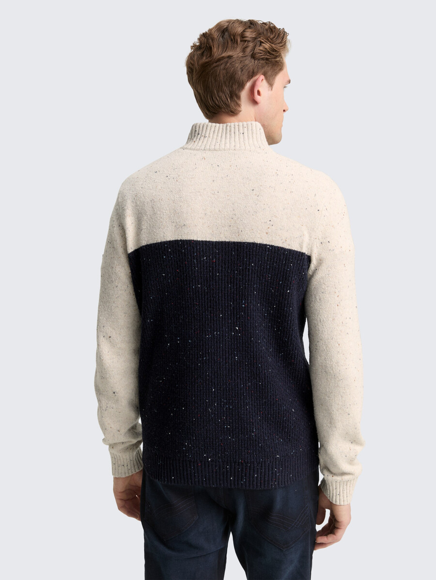 pull en maille troyer aux textures variées