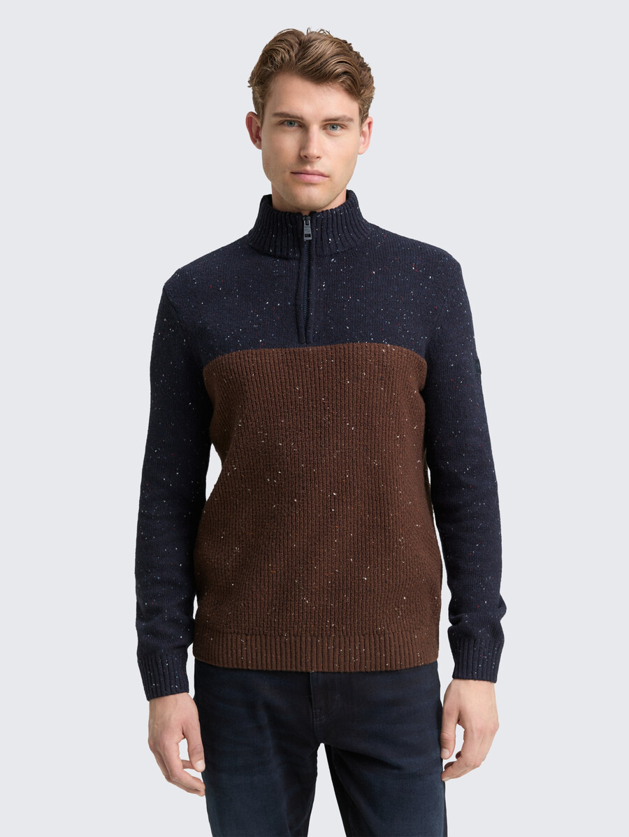 pull en maille troyer aux textures variées