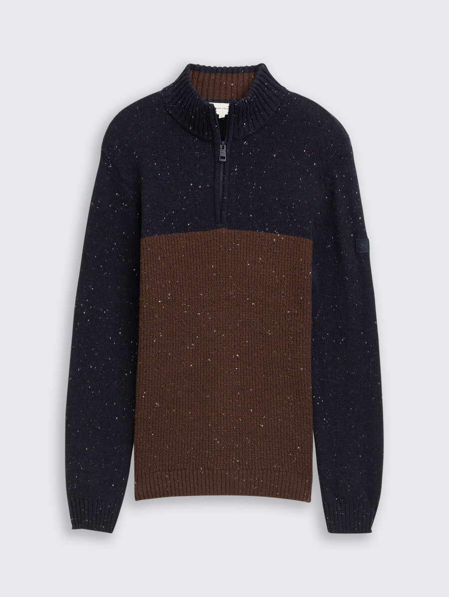pull en maille troyer aux textures variées