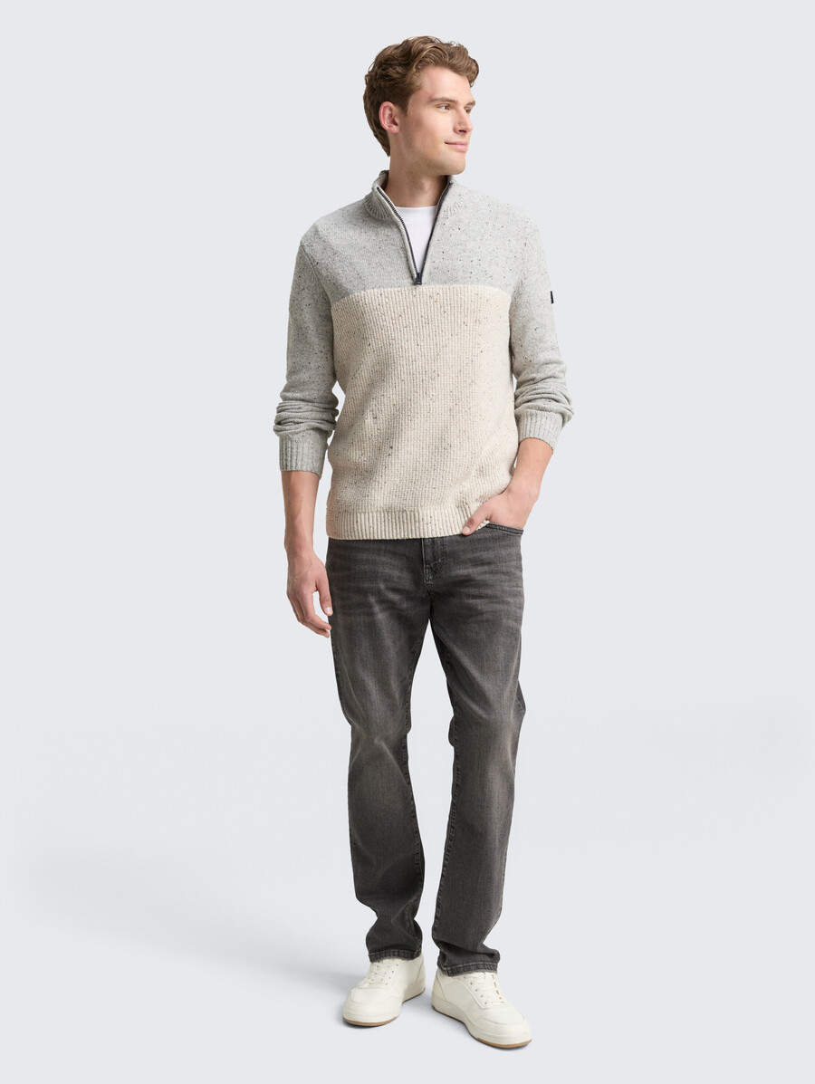 pull en maille troyer aux textures variées