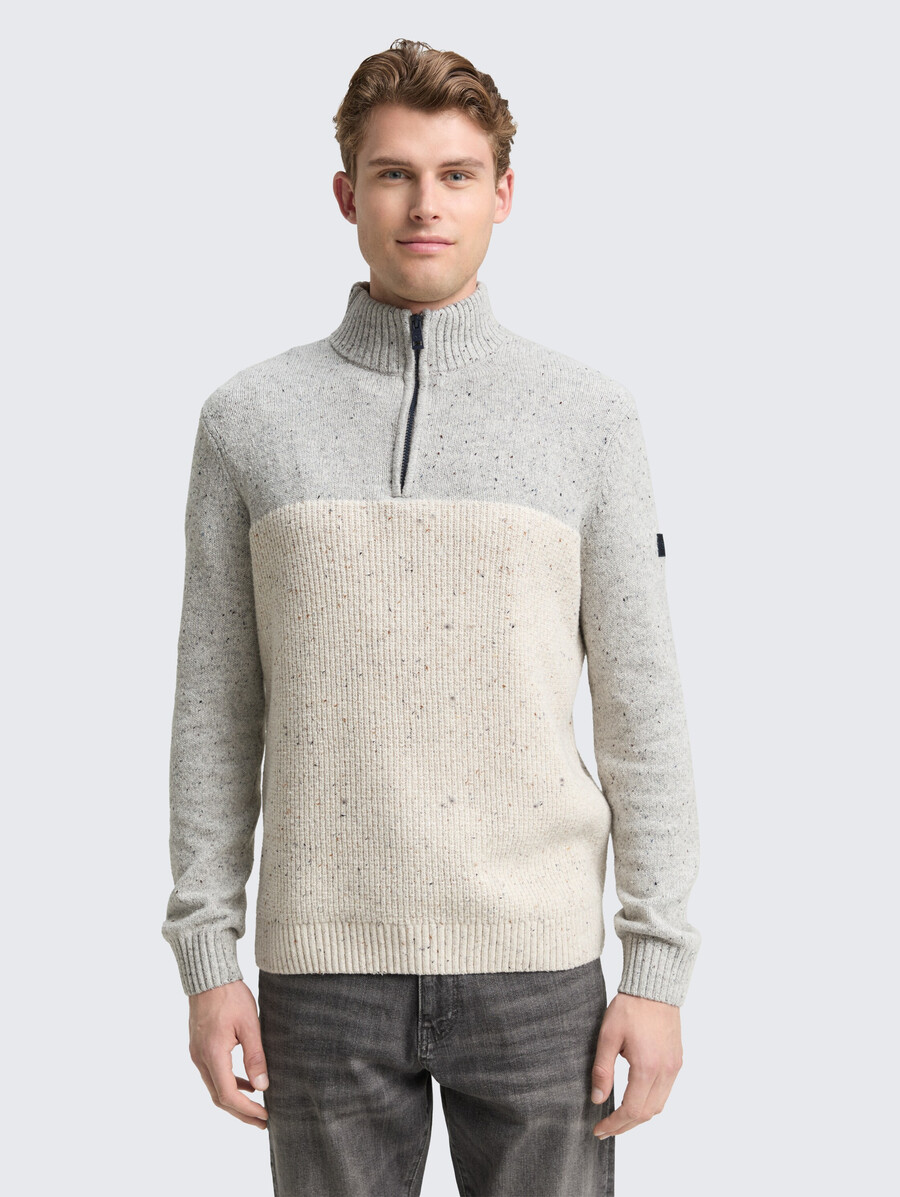 pull en maille troyer aux textures variées