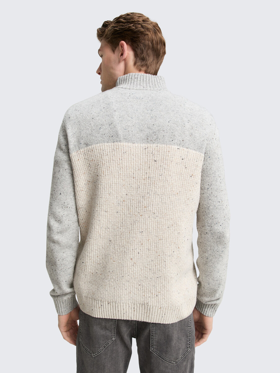 pull en maille troyer aux textures variées