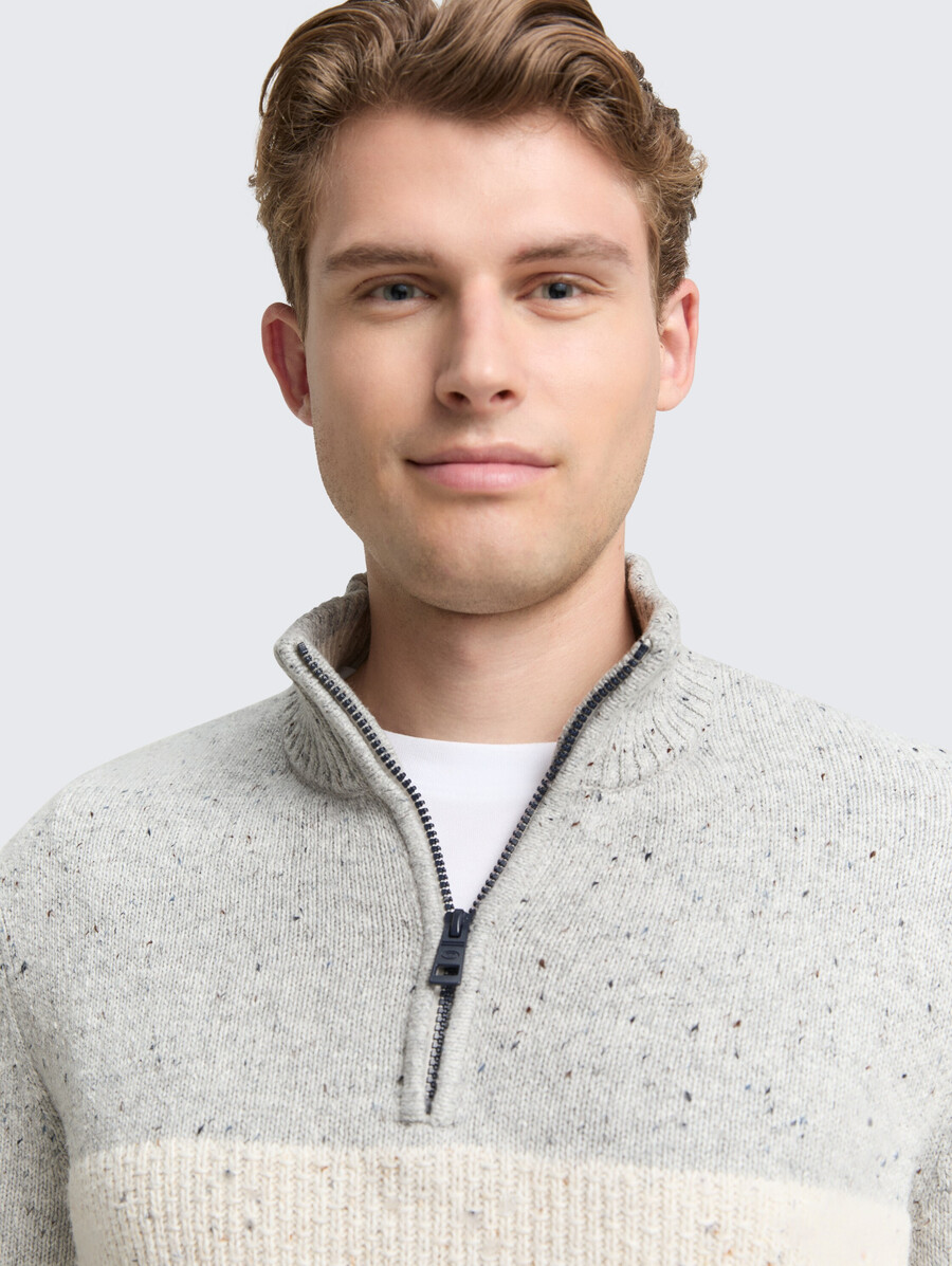 pull en maille troyer aux textures variées