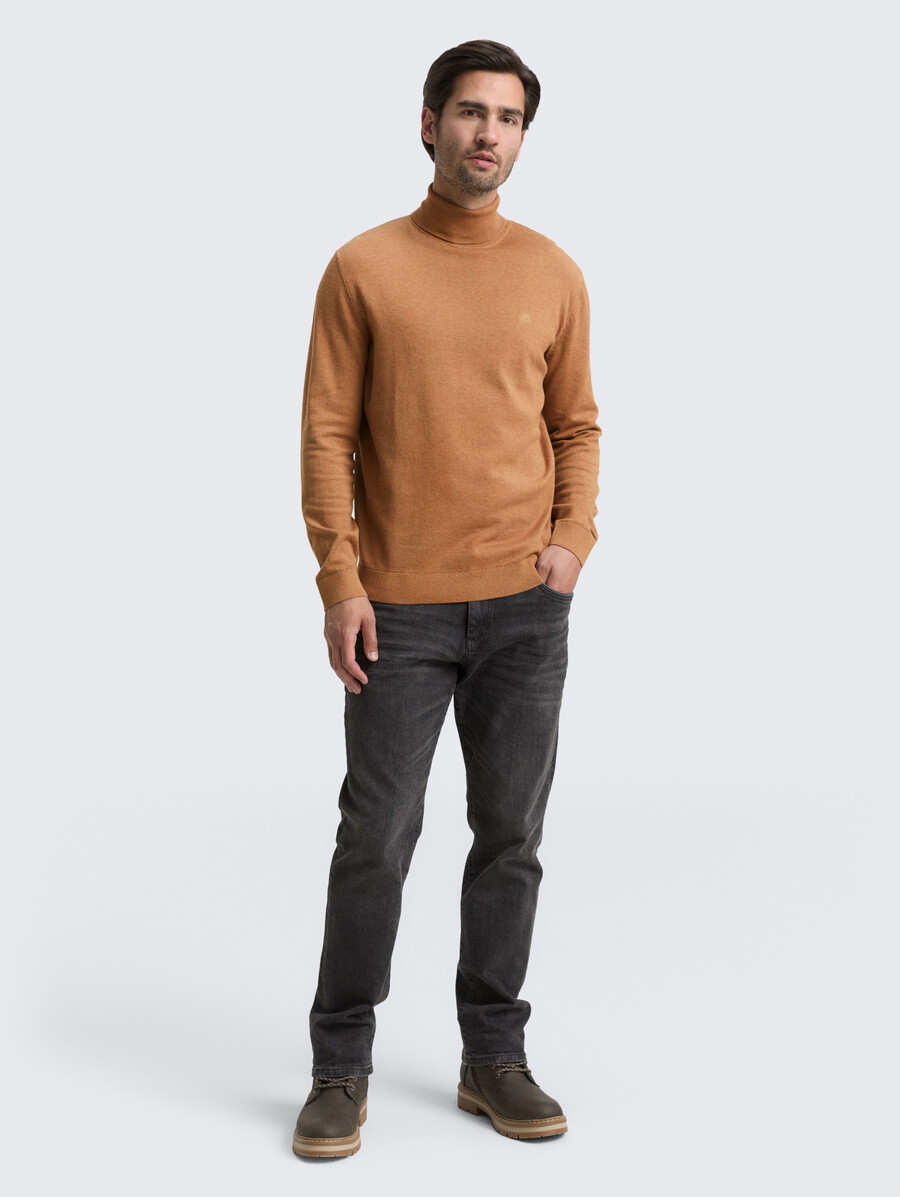 pull à col roulé en coton