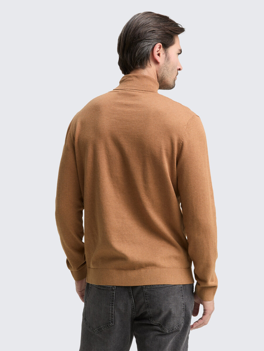 pull à col roulé en coton